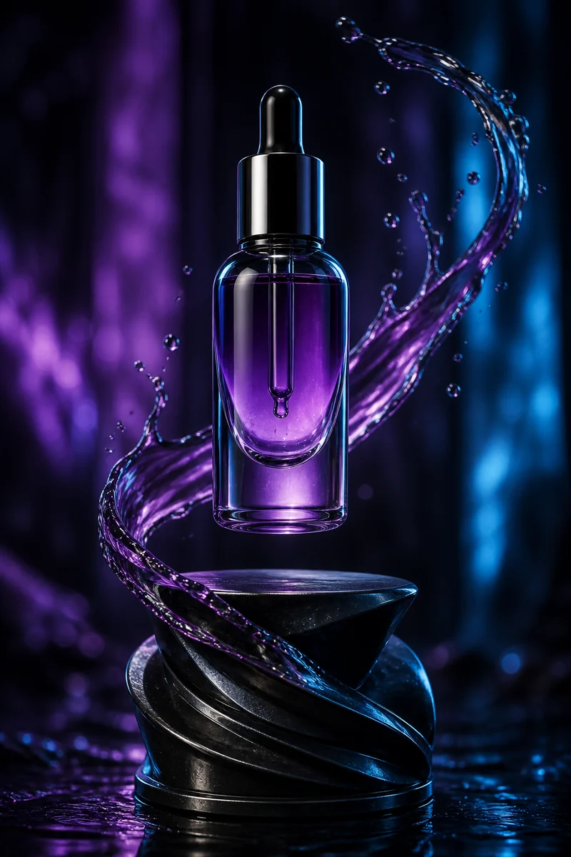 Animated skincare product reveal concept